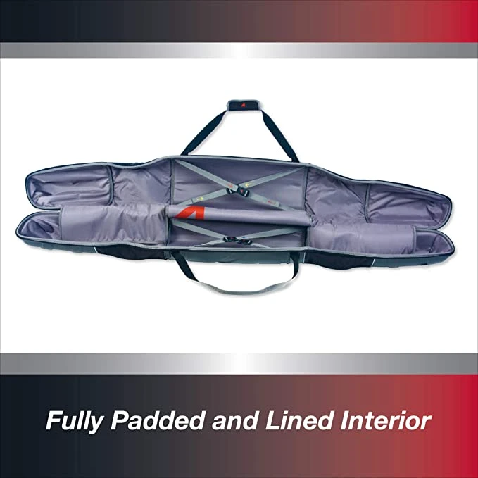 Athalon Platinum Hard Shell Wheeled Double Ski Bag - 185cm 2 Athalon Platinum Hard Shell Wheeled Double Ski Bag - 185cm - Image 2