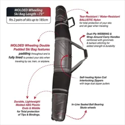 Athalon Platinum Hard Shell Wheeled Double Ski Bag - 185cm 5 Athalon Platinum Hard Shell Wheeled Double Ski Bag - 185cm -Fischer Gear Shop 81Jlbt4TiuL. AC SX679