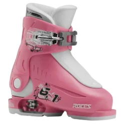 Roces IDEA Up Adjustable Youth Ski Boots | Size 16.0-18.5 -Fischer Gear Shop RocesIDEAUp16.0 18.5 DeepPinkWhite scaled