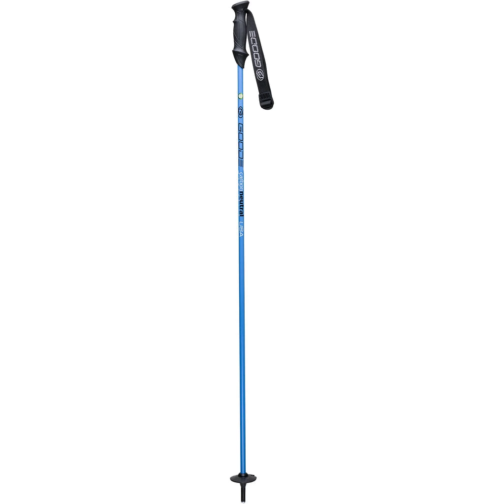 Goode Carbon Neutral Ski Poles | Sea Blue | 44-54inches 1 Goode Carbon Neutral Ski Poles | Sea Blue | 44-54inches